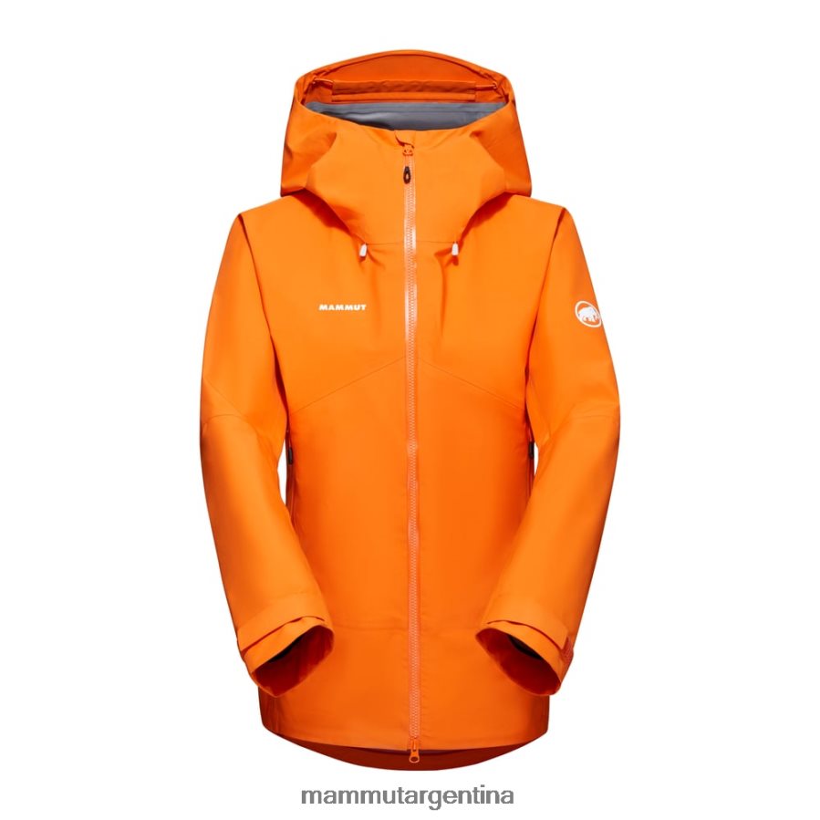 chaqueta con capucha crater hs mujer 2B8PD290 Mammut mandarina oscura ropa