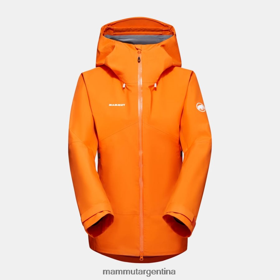 chaqueta con capucha crater hs mujer 2B8PD290 Mammut mandarina oscura ropa
