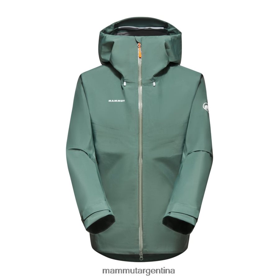 chaqueta con capucha crater iv hs mujer 2B8PD2686 Mammut jade oscuro ropa
