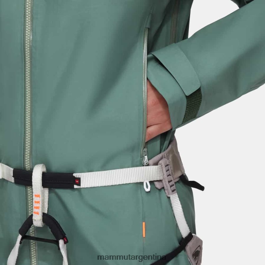 chaqueta con capucha crater iv hs mujer 2B8PD2686 Mammut jade oscuro ropa
