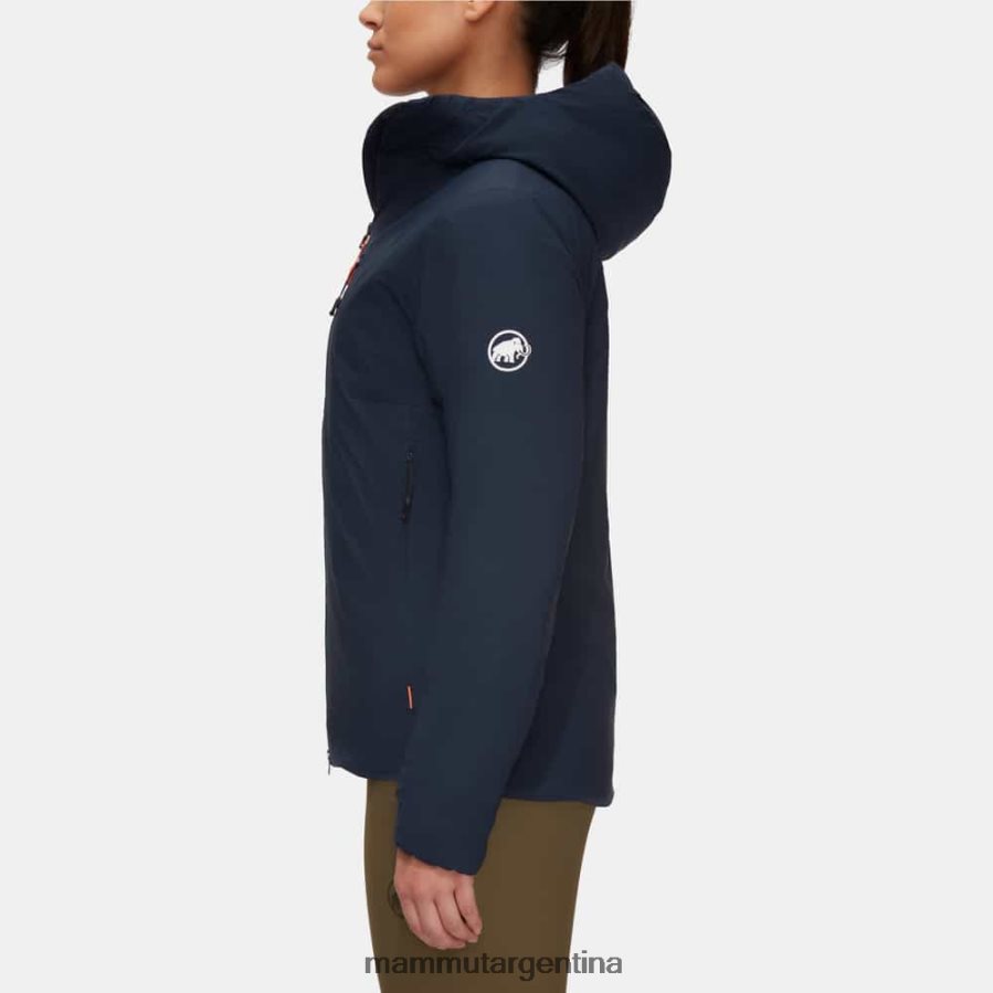 chaqueta con capucha rime in flex mujer 2B8PD2753 Mammut negro marino ropa