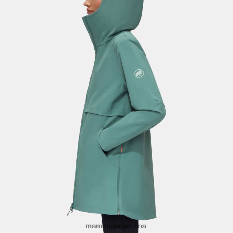 chaqueta con capucha seon so mujer 2B8PD2773 Mammut jade oscuro ropa