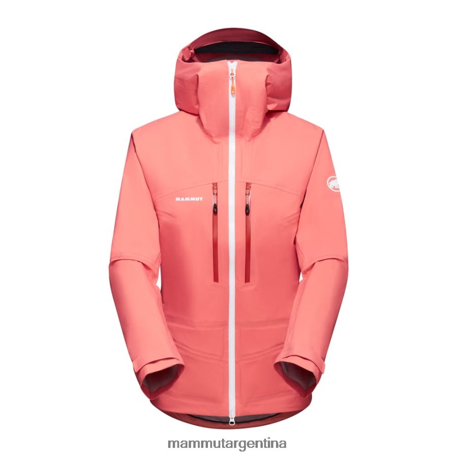 chaqueta con capucha taiss hs mujer 2B8PD253 Mammut salmón ropa