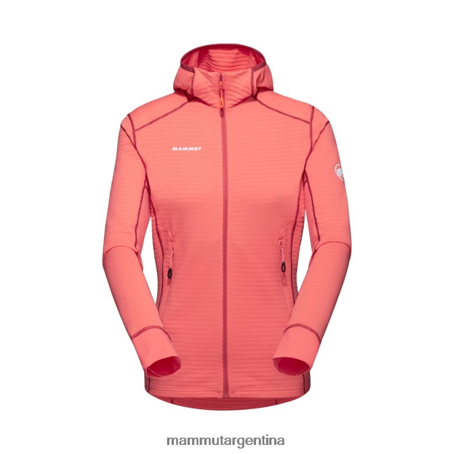 chaqueta con capucha taiss light ml mujer 2B8PD2195 Mammut salmón-terracota ropa