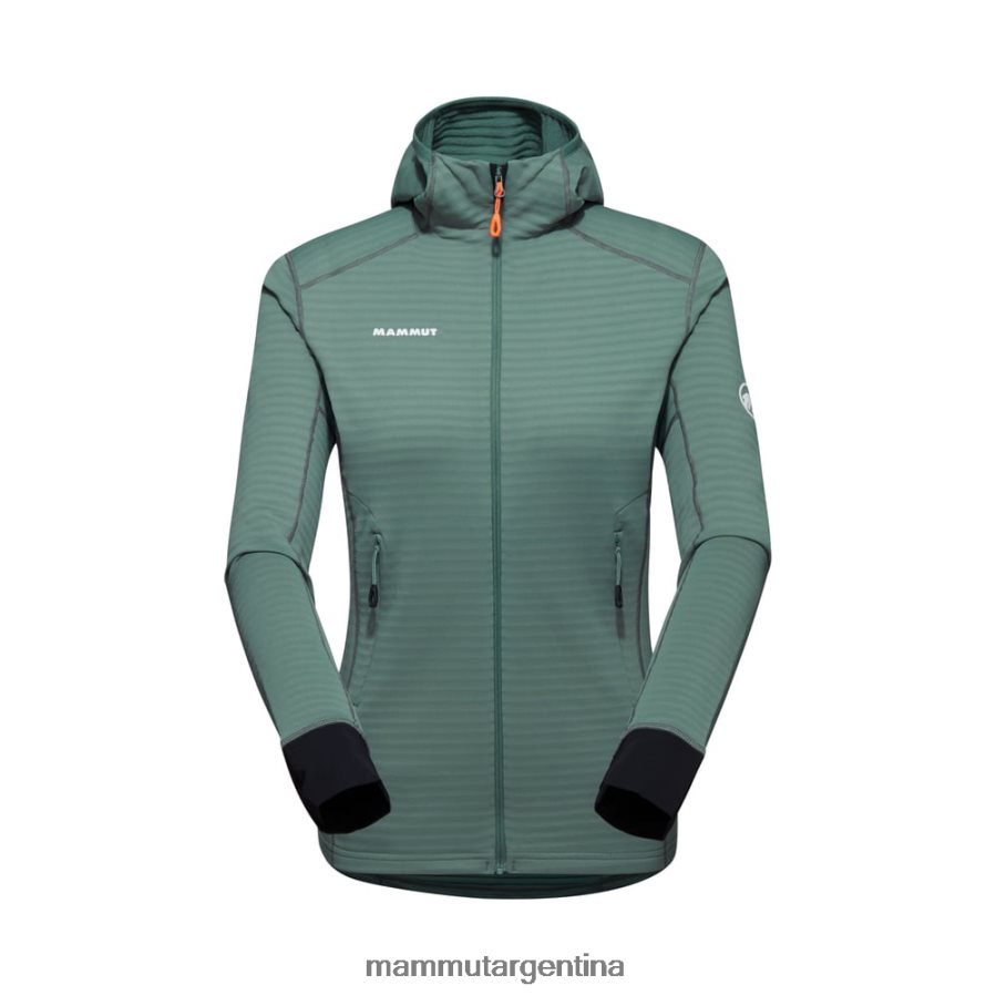 chaqueta con capucha taiss light ml mujer 2B8PD2986 Mammut negro jade oscuro ropa