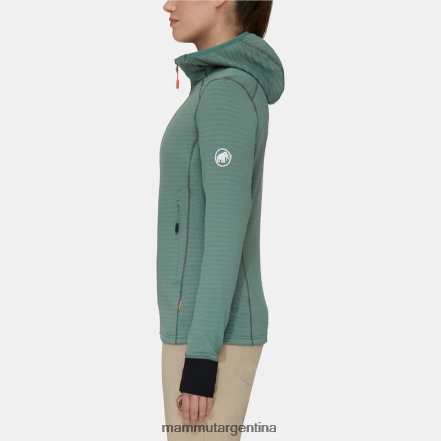 chaqueta con capucha taiss light ml mujer 2B8PD2986 Mammut negro jade oscuro ropa