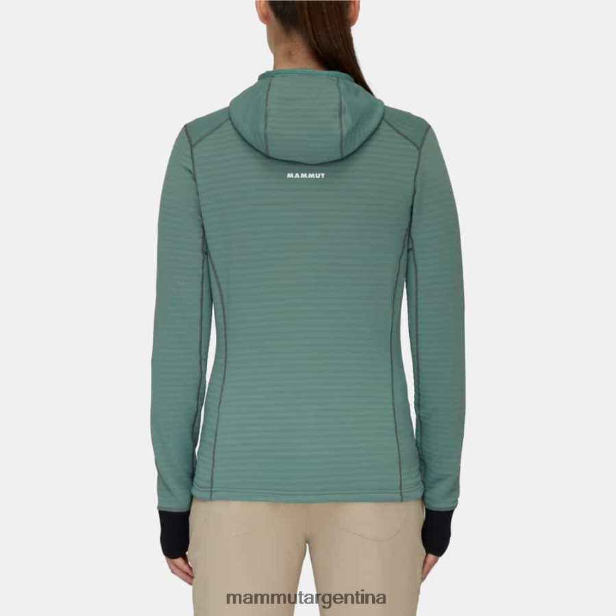 chaqueta con capucha taiss light ml mujer 2B8PD2986 Mammut negro jade oscuro ropa