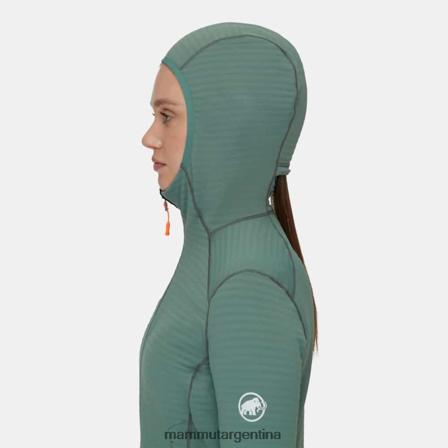 chaqueta con capucha taiss light ml mujer 2B8PD2986 Mammut negro jade oscuro ropa