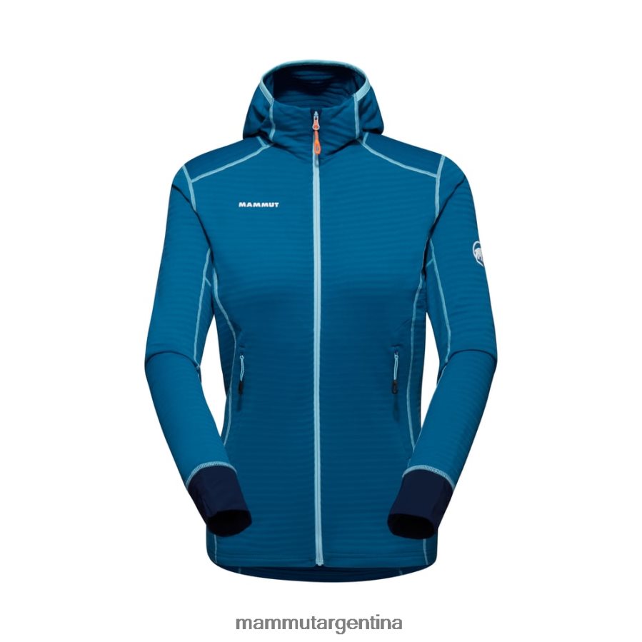 chaqueta con capucha taiss light ml mujer 2B8PD2987 Mammut azul hielo profundo ropa
