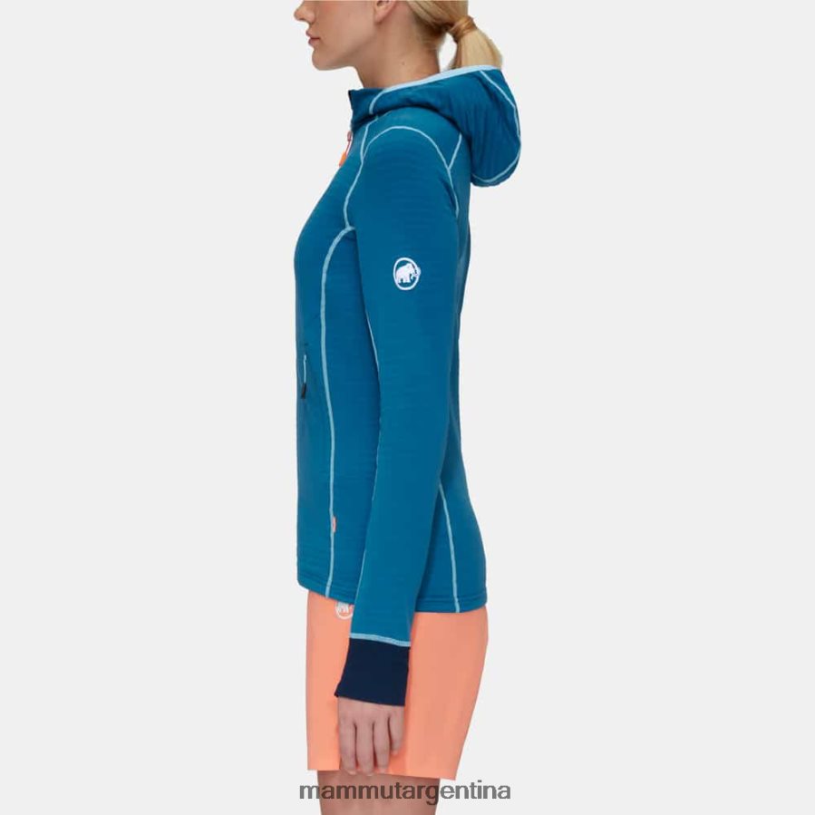 chaqueta con capucha taiss light ml mujer 2B8PD2987 Mammut azul hielo profundo ropa