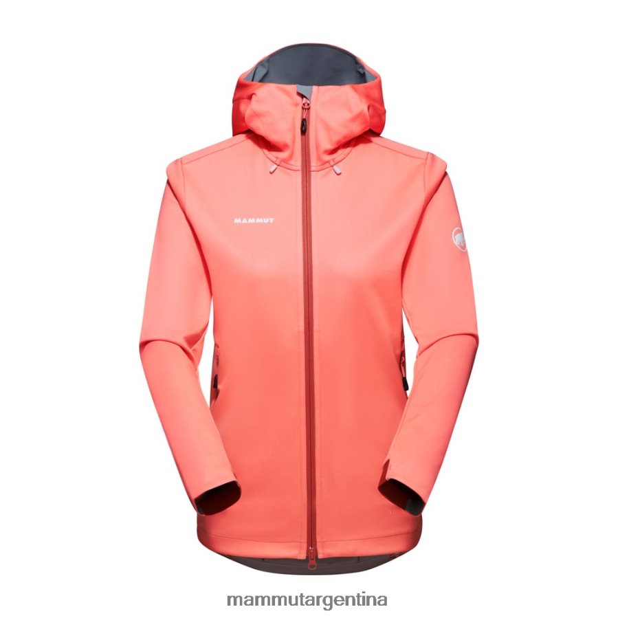 chaqueta con capucha ultimate vii so mujer 2B8PD2739 Mammut salmón ropa