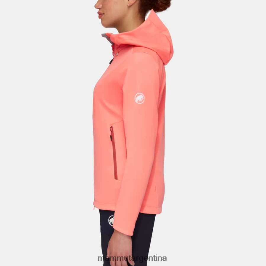 chaqueta con capucha ultimate vii so mujer 2B8PD2739 Mammut salmón ropa