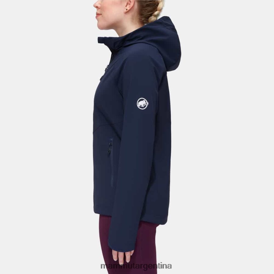 máxima comodidad chaqueta con capucha mujer 2B8PD2665 Mammut marina ropa