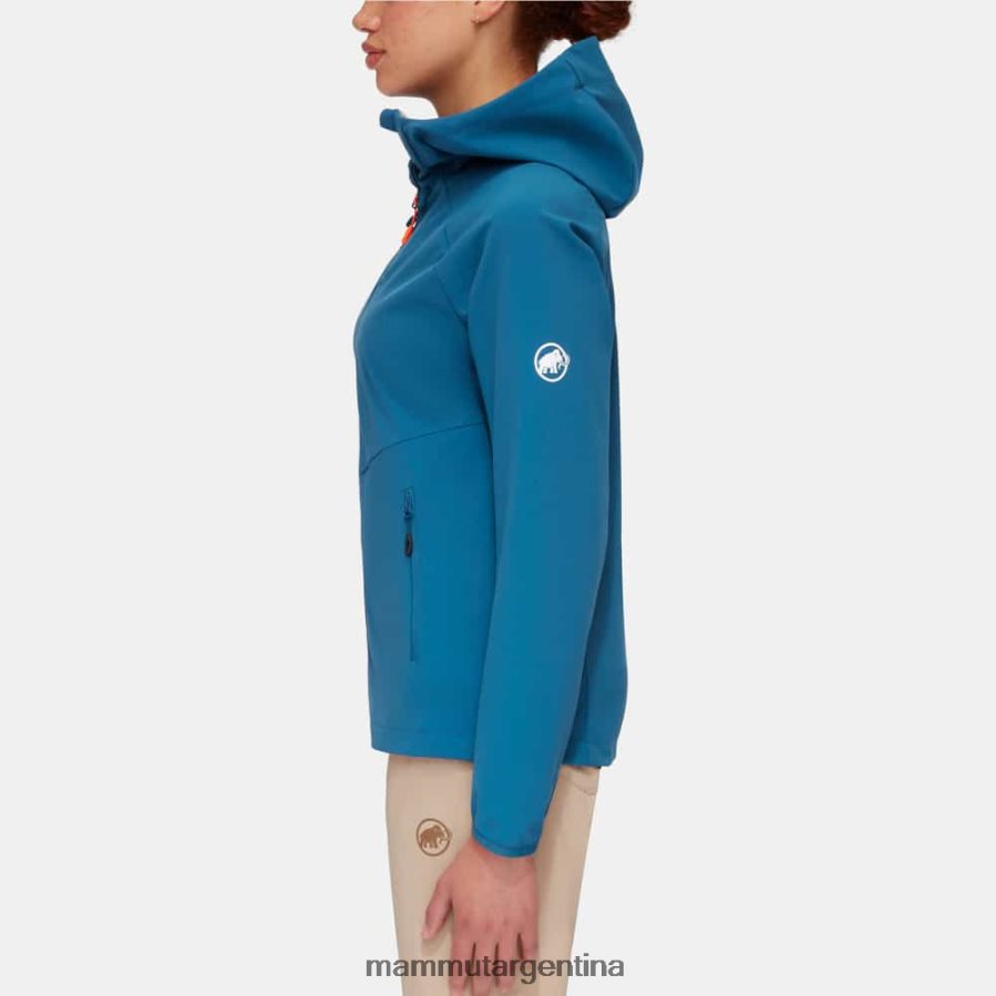 máxima comodidad chaqueta con capucha mujer 2B8PD2666 Mammut hielo profundo ropa