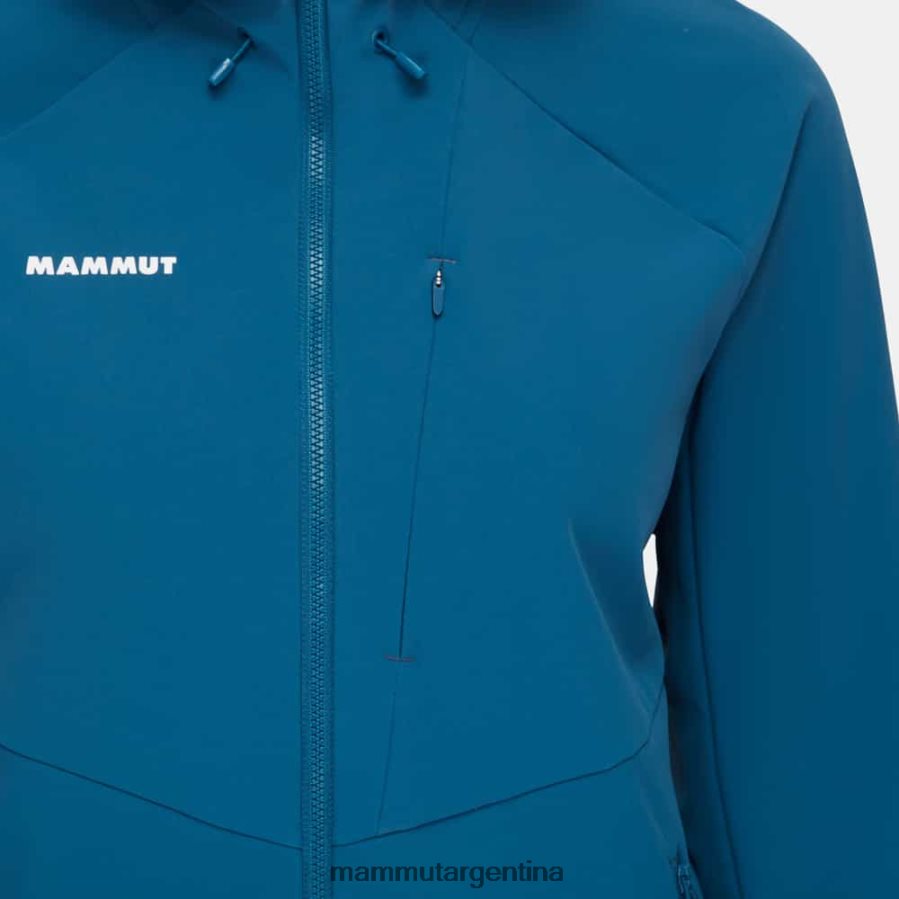 máxima comodidad chaqueta con capucha mujer 2B8PD2666 Mammut hielo profundo ropa