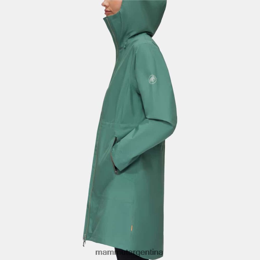 parka con capucha seon pac hs mujer 2B8PD2737 Mammut jade oscuro ropa