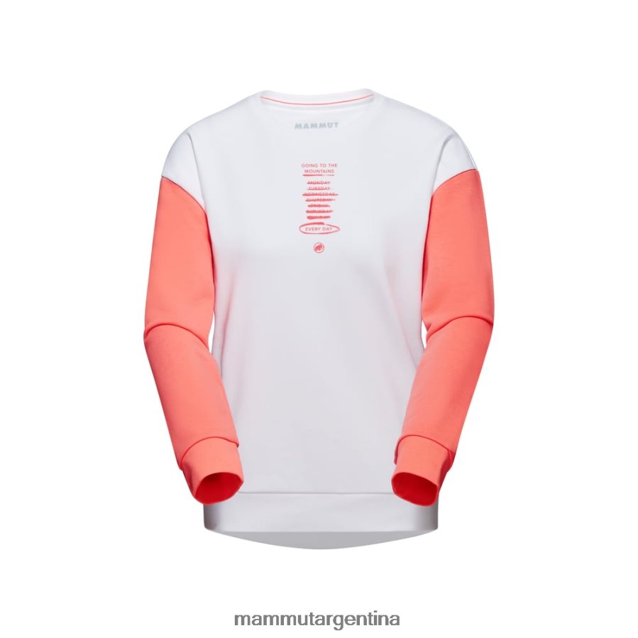 cuello redondo core ml todos los días mujer 2B8PD2244 Mammut salmón blanco ropa