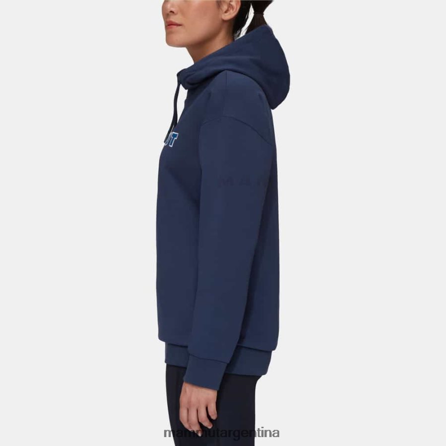 logotipo de la sudadera con capucha ml mujer 2B8PD21112 Mammut marina ropa