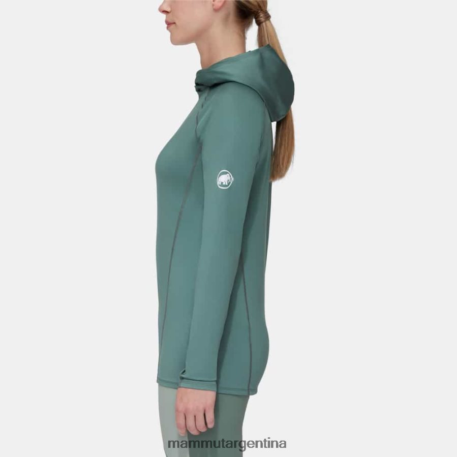 sudadera con capucha selun fl sun mujer 2B8PD2643 Mammut jade oscuro ropa