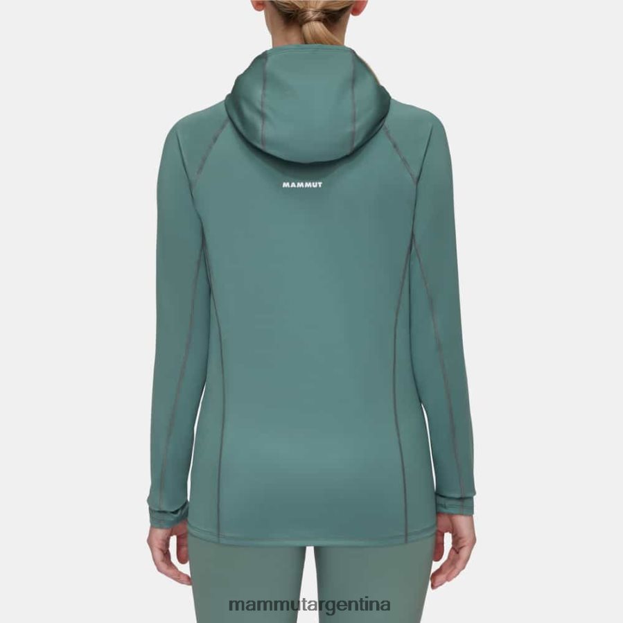 sudadera con capucha selun fl sun mujer 2B8PD2643 Mammut jade oscuro ropa