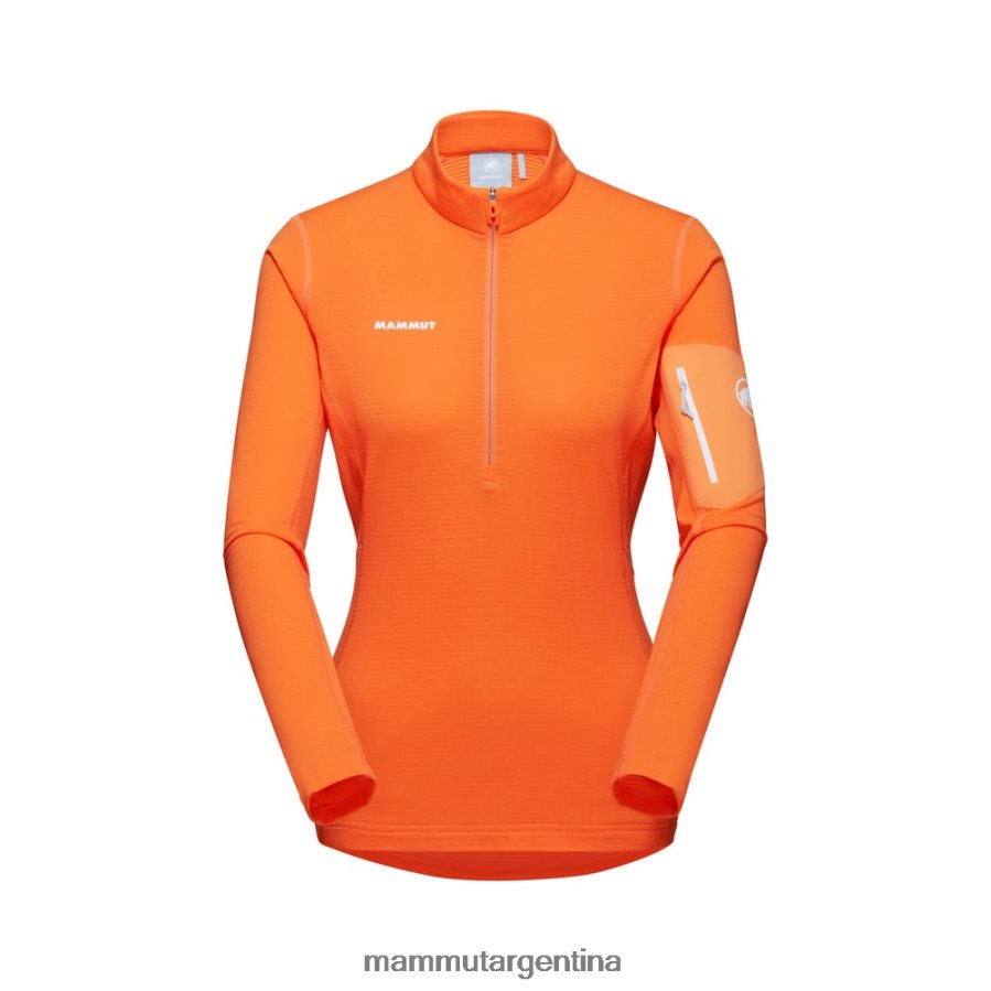 tirador de media cremallera aenergy light ml mujer 2B8PD2934 Mammut Mandarina ropa