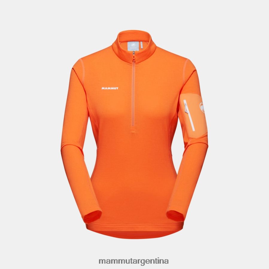 tirador de media cremallera aenergy light ml mujer 2B8PD2934 Mammut Mandarina ropa