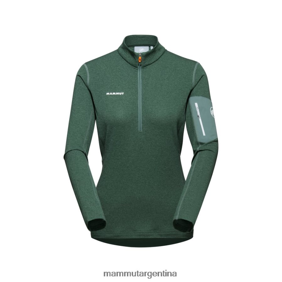 tirador de media cremallera aenergy light ml mujer 2B8PD2935 Mammut jade oscuro ropa