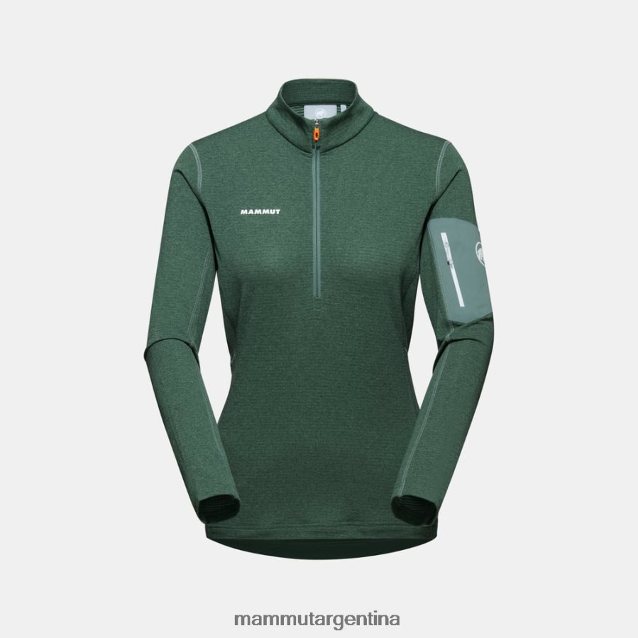tirador de media cremallera aenergy light ml mujer 2B8PD2935 Mammut jade oscuro ropa