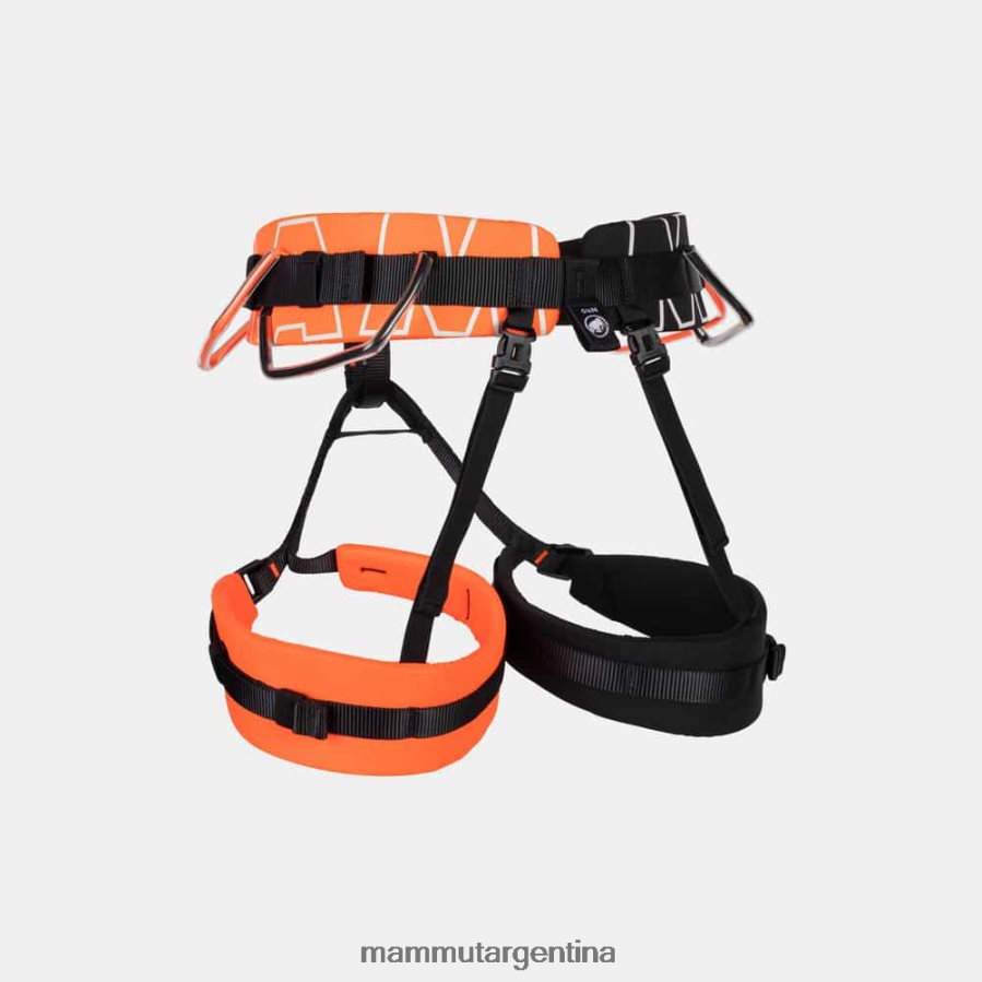 Arnés de 4 toboganes unisexo 2B8PD21369 Mammut naranja-negro vibrante equipo