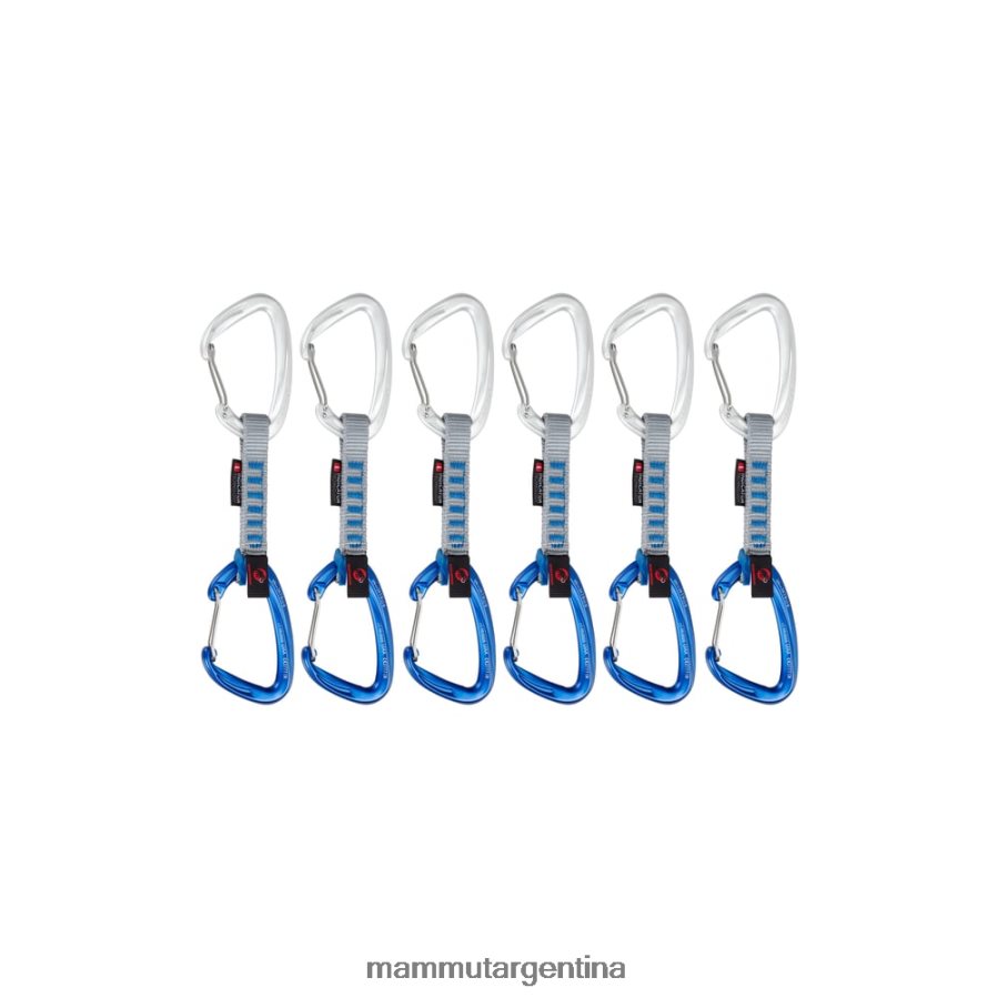 cable de peñasco indicador de 10 cm paquete de 6 cintas exprés unisexo 2B8PD2453 Mammut plata-ultramar equipo