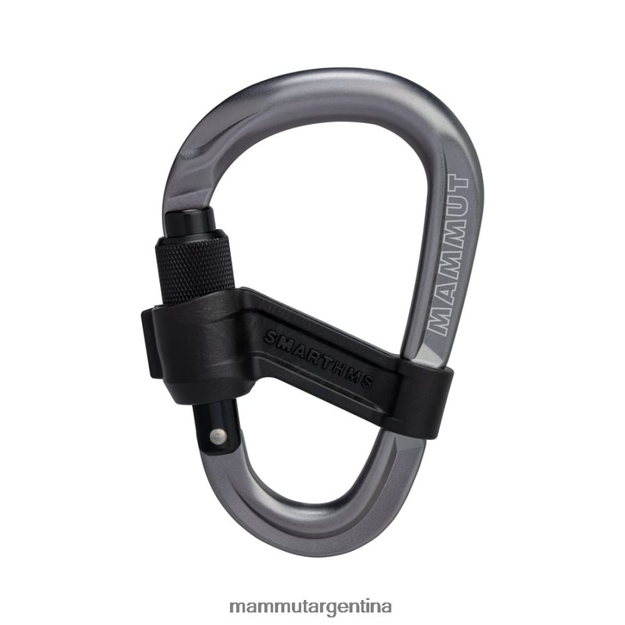 mosquetón smart hms 2.0 con cierre de rosca unisexo 2B8PD2460 Mammut gris equipo